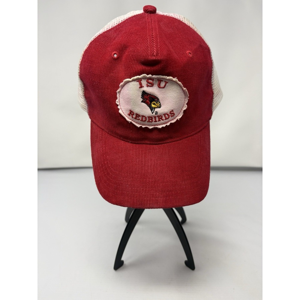 Vintage 1980's ISU Illinois State University Corduroy Meshback cap Redbirds